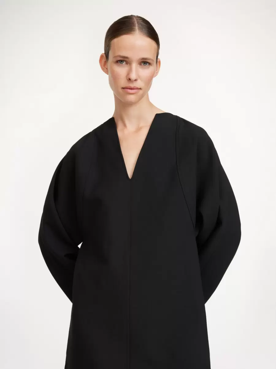 Kvinder Elvina Midikjole Kjoler Black By Malene Birger - 2