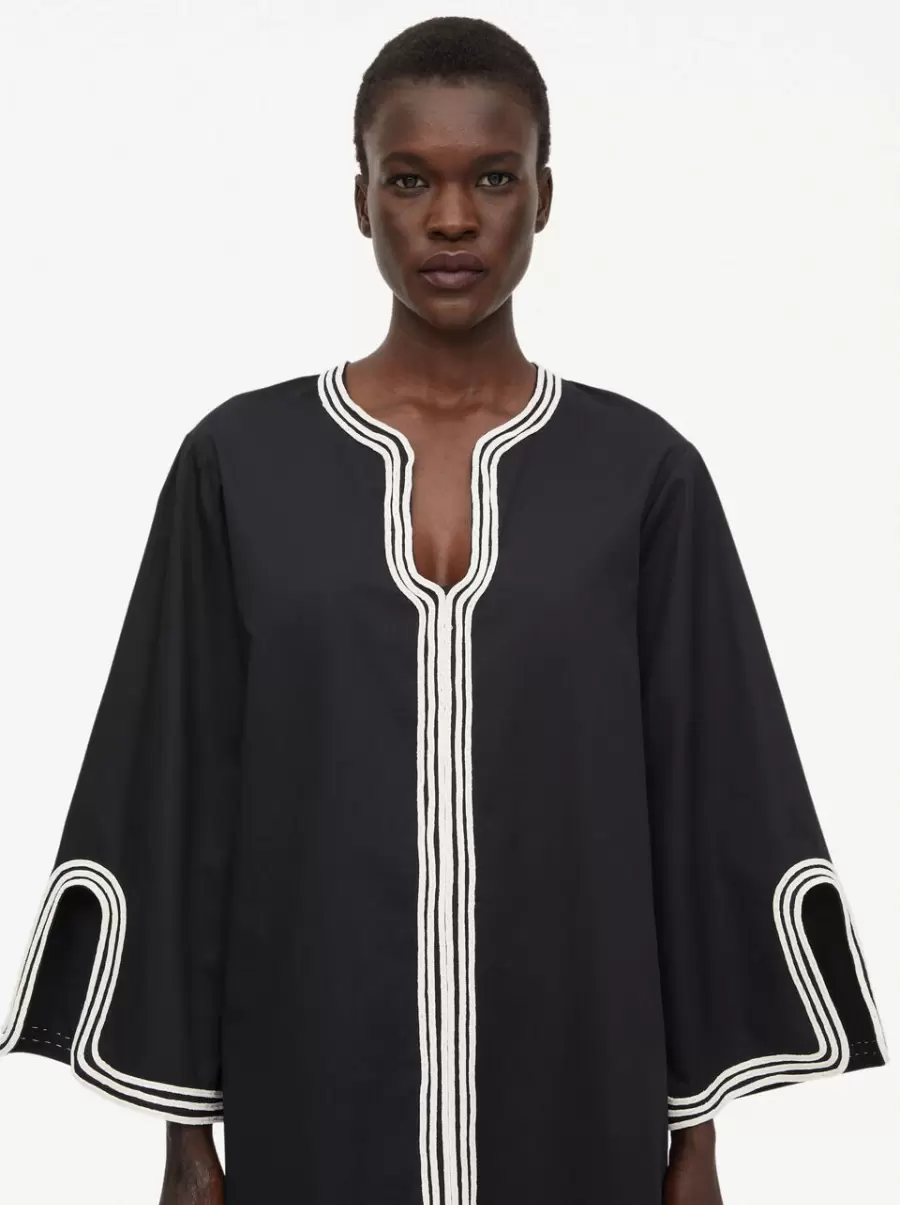 Black Kvinder Maisa Midikjole Kjoler By Malene Birger - 2