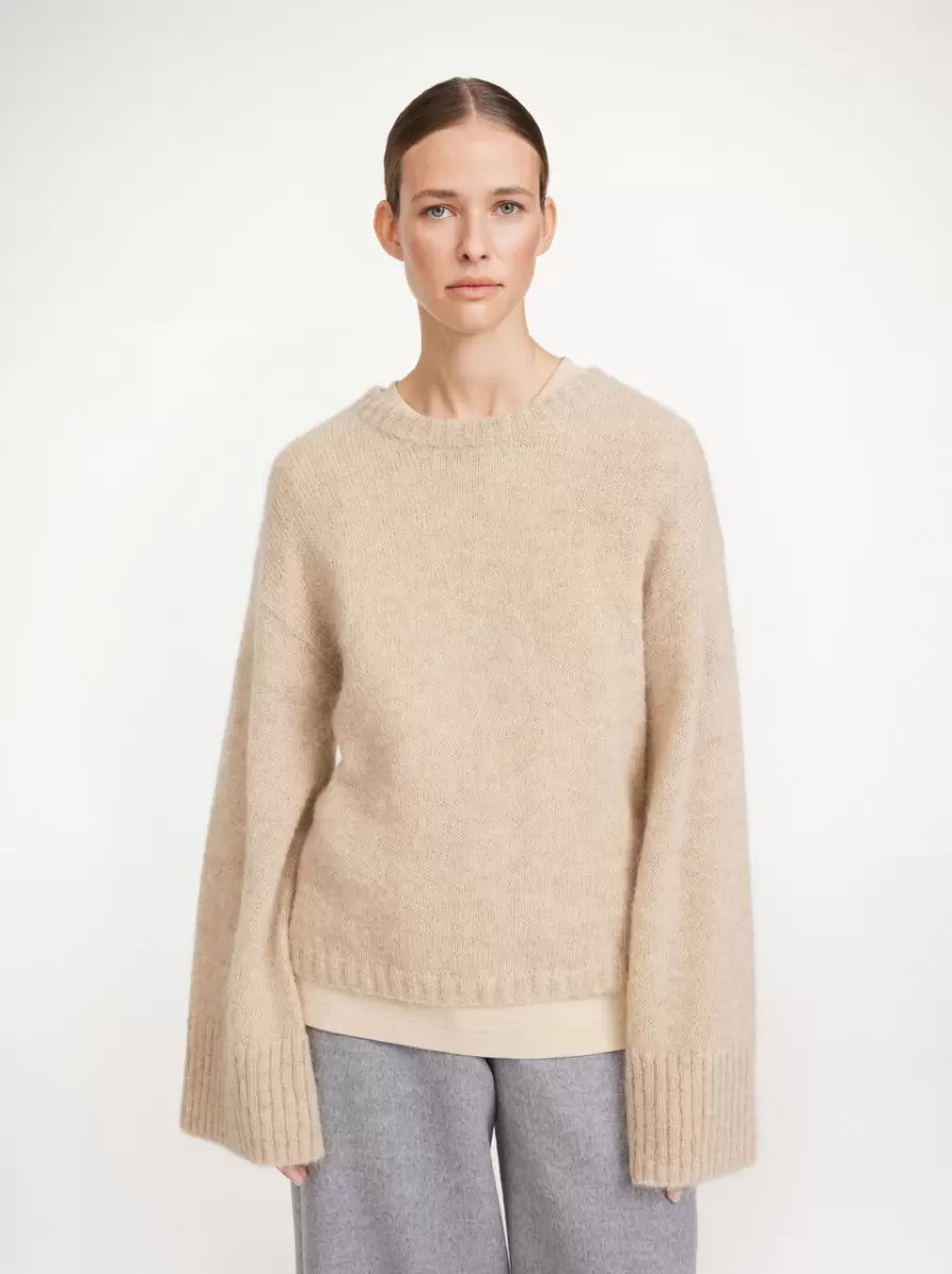 Twill Beige Kvinder Cierra Sweater By Malene Birger Strik - 2