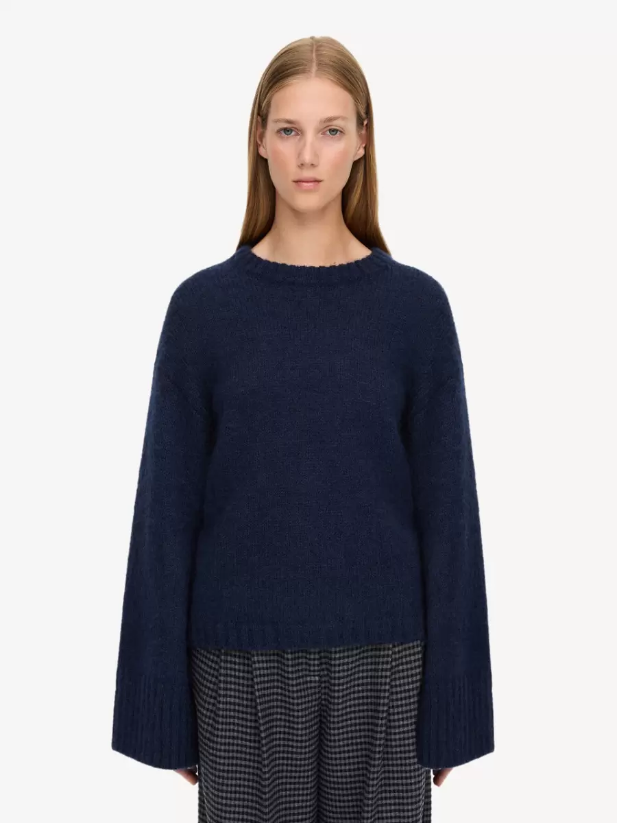 Cierra Sweater By Malene Birger Kvinder Navy Blazer Strik - 2