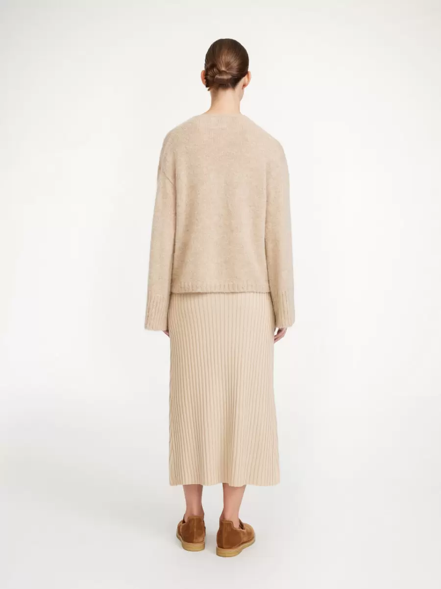 Twill Beige Cimone Sweater Strik Kvinder By Malene Birger - 1