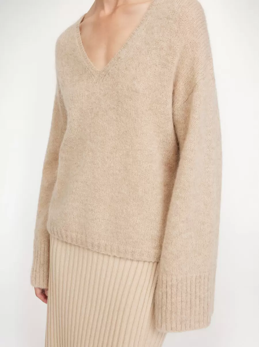 Twill Beige Cimone Sweater Strik Kvinder By Malene Birger - 2