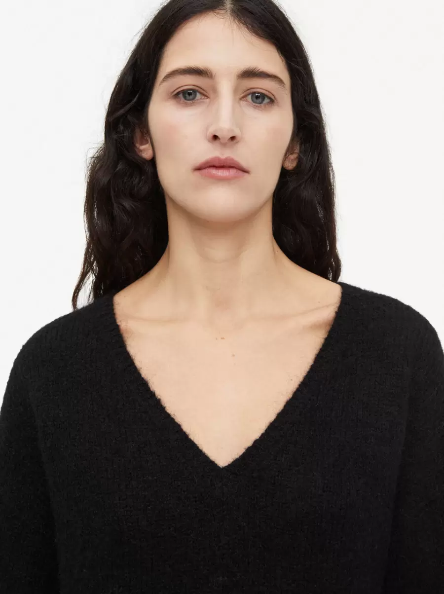 Black Strik Kvinder Cimone Sweater By Malene Birger - 2
