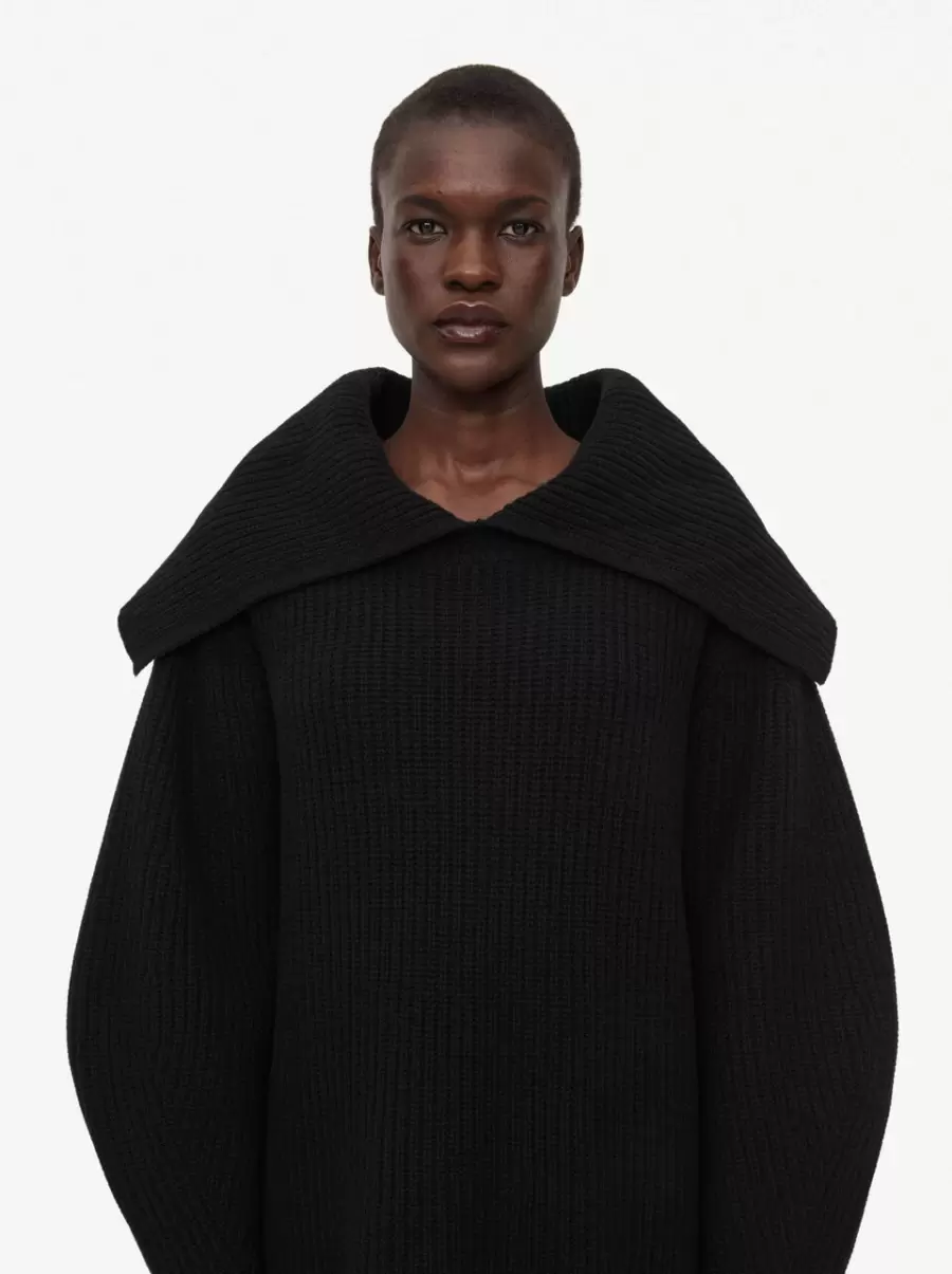 Strik By Malene Birger Black Kvinder Fevila Oversize Sweater - 2