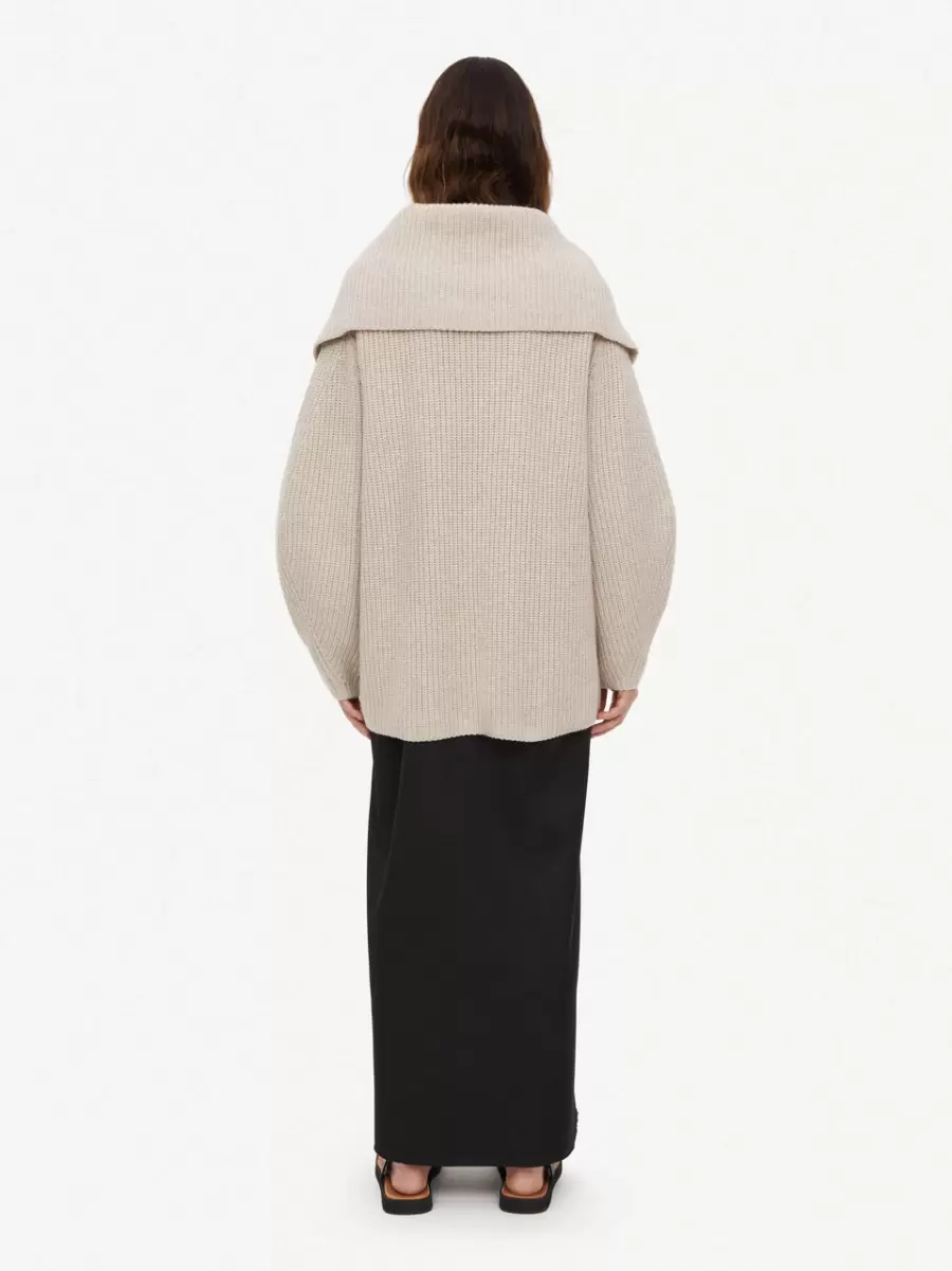 By Malene Birger Kvinder Strik Fevila Oversize Sweater Oyster Gray - 1