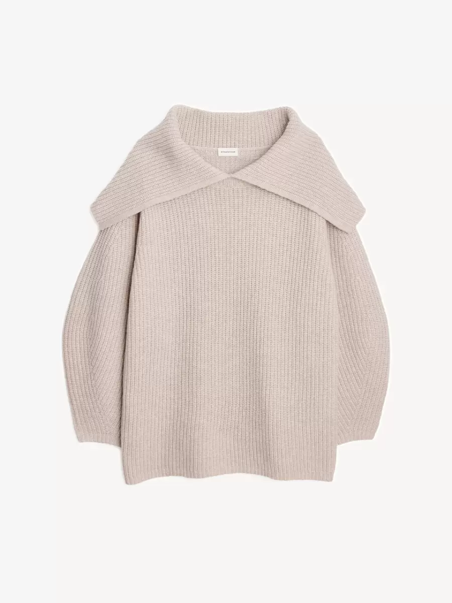 By Malene Birger Kvinder Strik Fevila Oversize Sweater Oyster Gray - 3