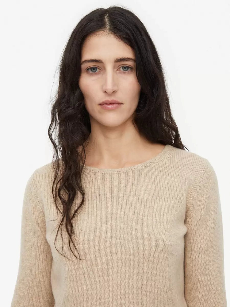 Cyrema Sweater I Uld Strik Kvinder Twill Beige By Malene Birger - 2