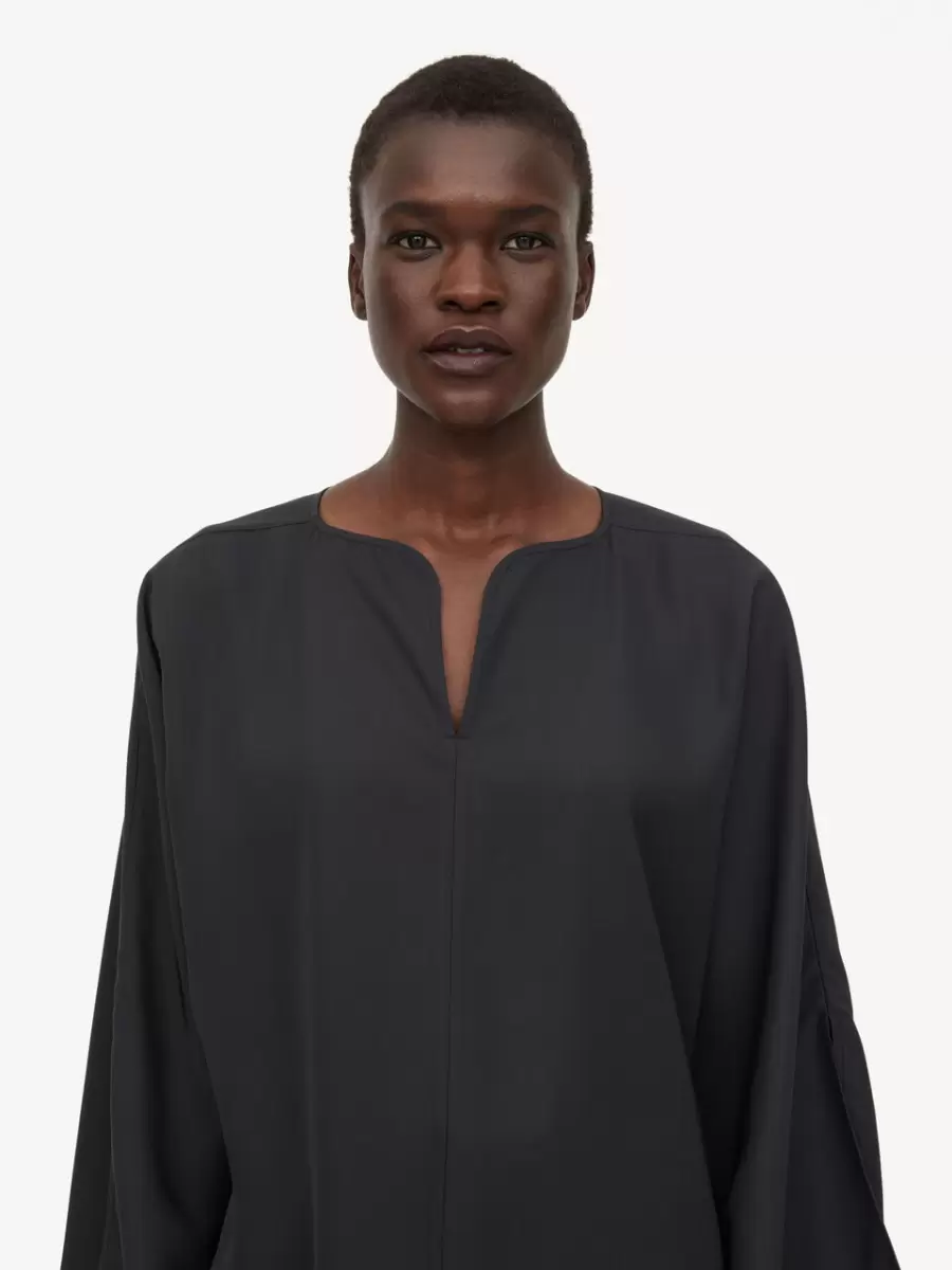 Kvinder Skjorter Og Toppe Calias Bluse Black By Malene Birger - 2