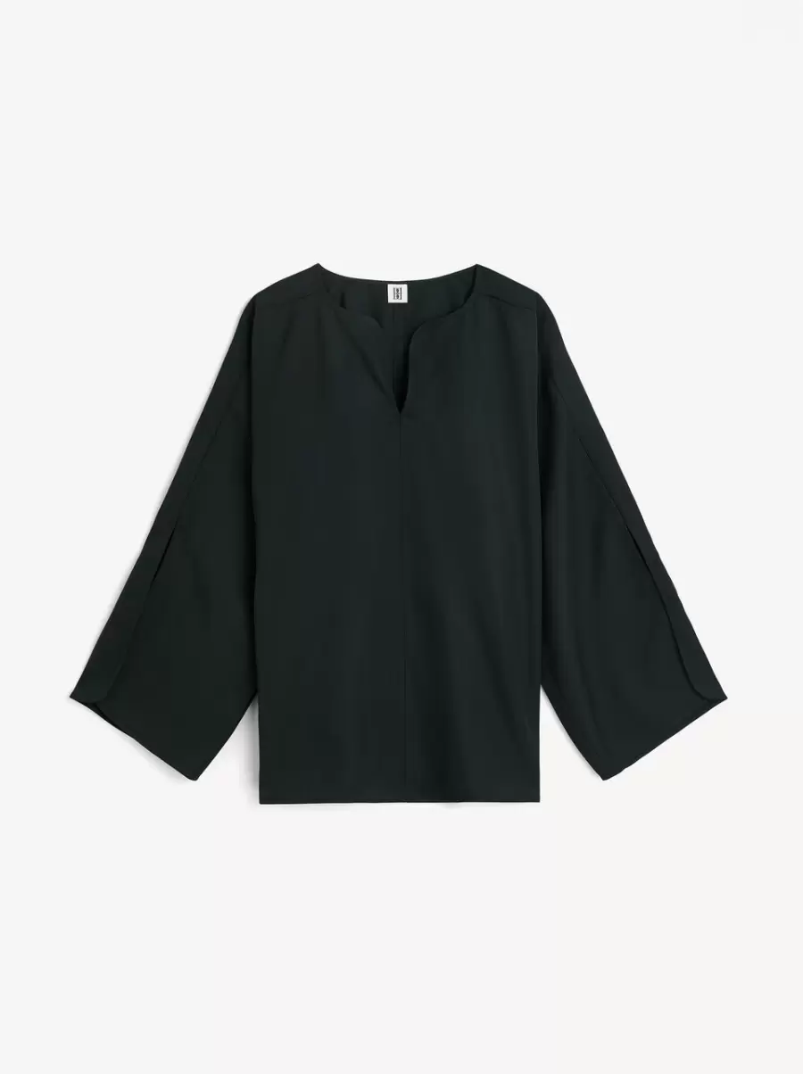 Kvinder Skjorter Og Toppe Calias Bluse Black By Malene Birger - 3
