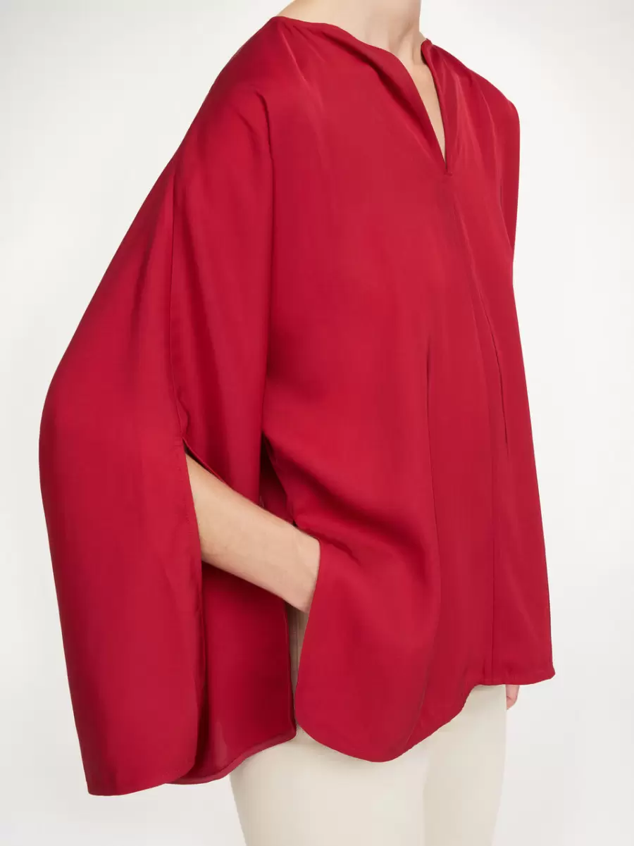 Kvinder By Malene Birger Calias Bluse Skjorter Og Toppe Jester Red - 2