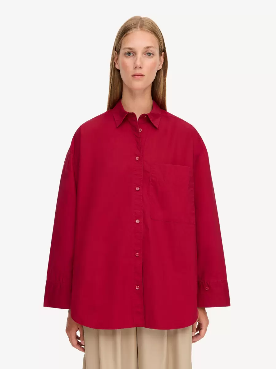 Kvinder Skjorter Og Toppe Derris Skjorte Jester Red By Malene Birger - 2