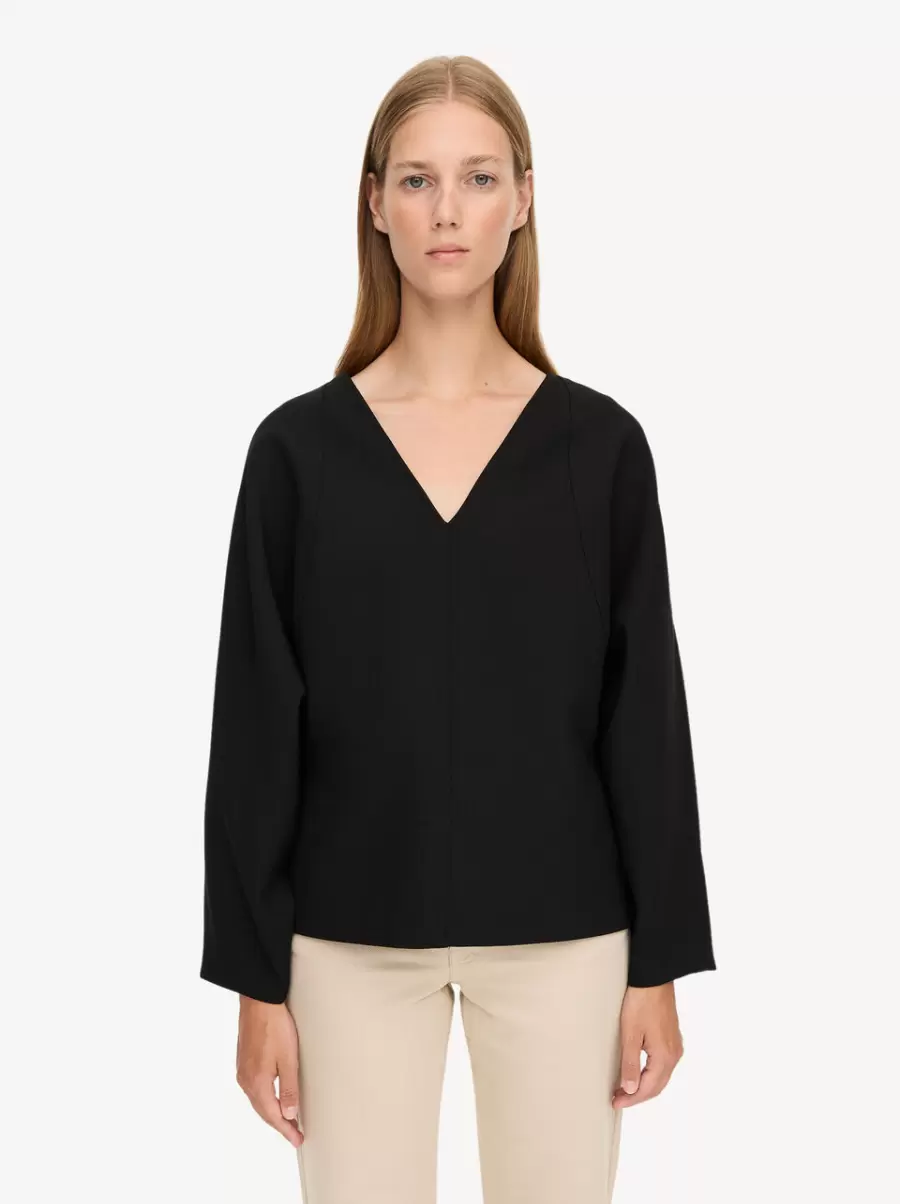 Skjorter Og Toppe Black Elya Bluse Kvinder By Malene Birger - 2