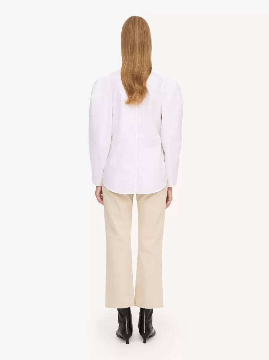 Emely Bluse Skjorter Og Toppe By Malene Birger Kvinder Pure White - 1