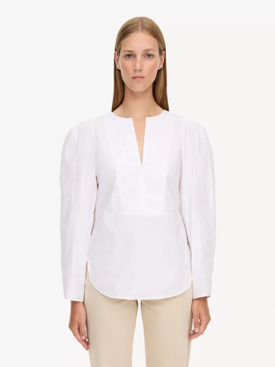 Emely Bluse Skjorter Og Toppe By Malene Birger Kvinder Pure White - 2