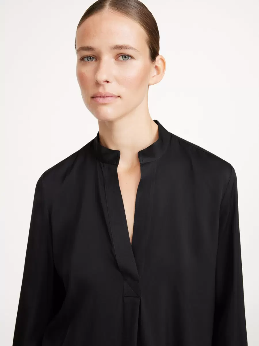 Skjorter Og Toppe Mabillon Silkeskjorte Black By Malene Birger Kvinder - 2