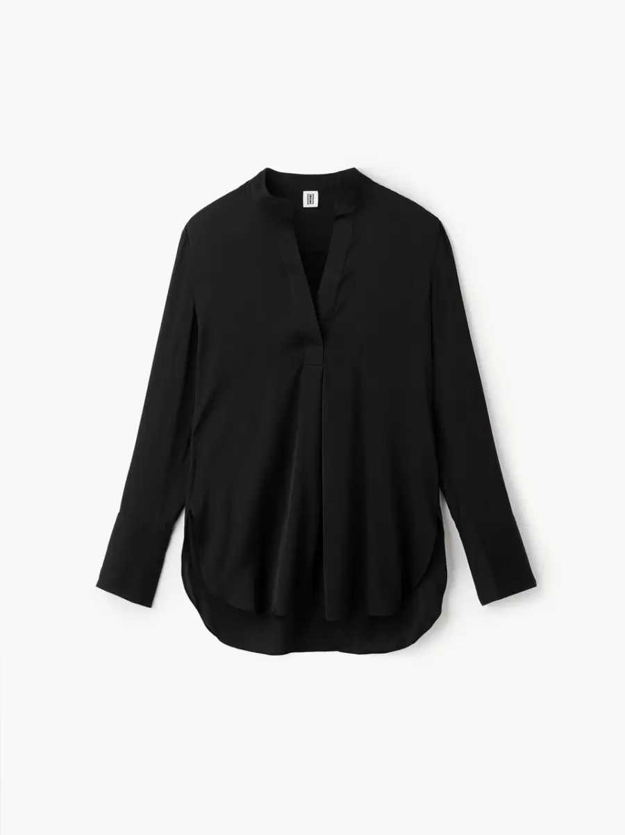Skjorter Og Toppe Mabillon Silkeskjorte Black By Malene Birger Kvinder - 3