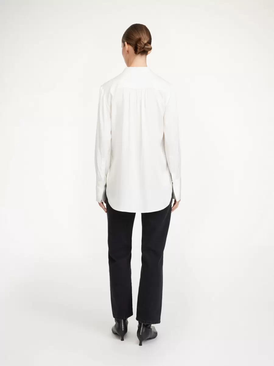 Skjorter Og Toppe Mabillon Silkeskjorte Kvinder By Malene Birger Soft White - 1
