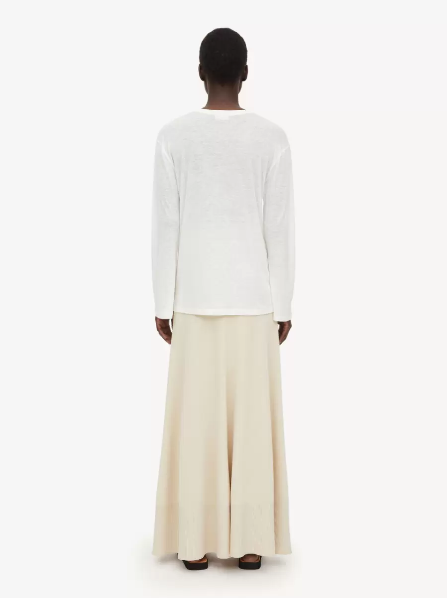 Amalou Top By Malene Birger Soft White Kvinder T-Shirts Og Sweatshirts - 1