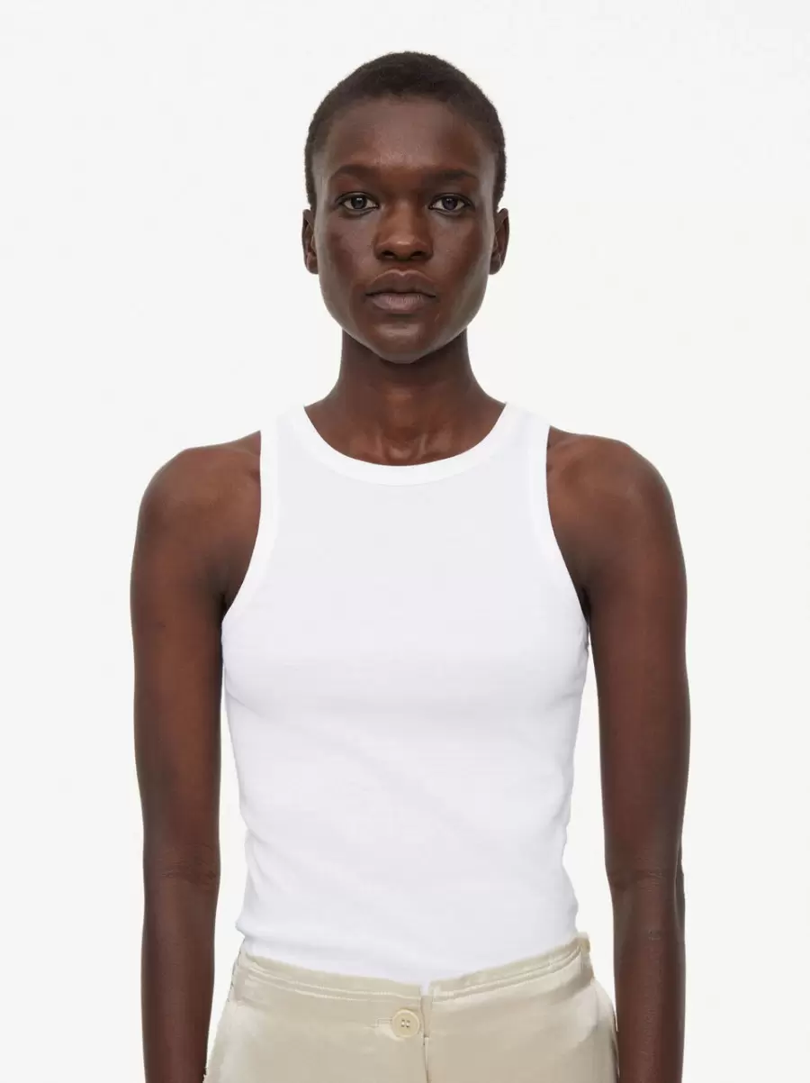 Kvinder By Malene Birger T-Shirts Og Sweatshirts Amiee Tanktop Pure White - 2