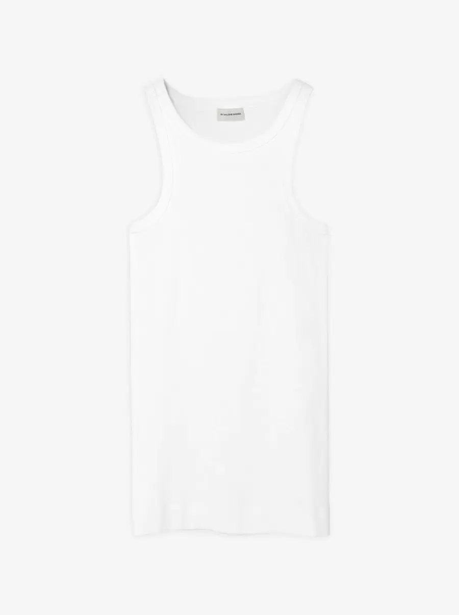 Kvinder By Malene Birger T-Shirts Og Sweatshirts Amiee Tanktop Pure White - 3