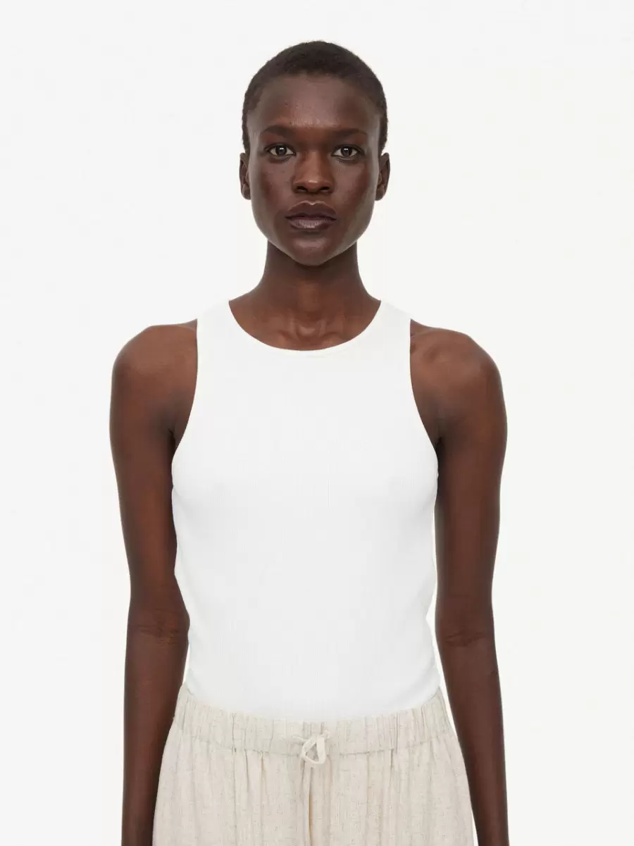 By Malene Birger Kvinder Amani Tanktop Soft White T-Shirts Og Sweatshirts - 2