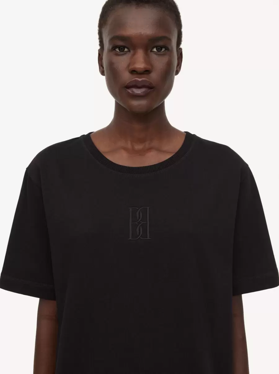 Fayeh T-Shirt I Bomuld By Malene Birger T-Shirts Og Sweatshirts Black Kvinder - 2