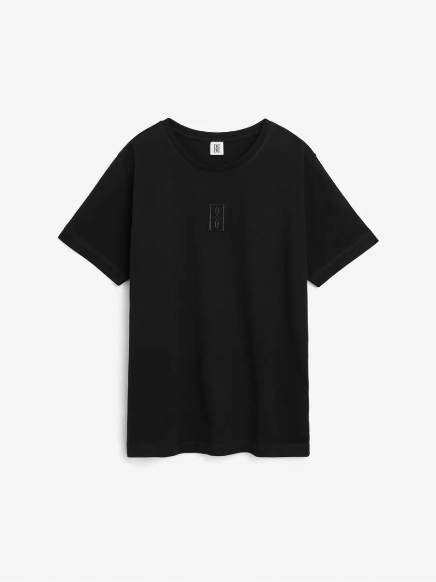 Fayeh T-Shirt I Bomuld By Malene Birger T-Shirts Og Sweatshirts Black Kvinder - 3