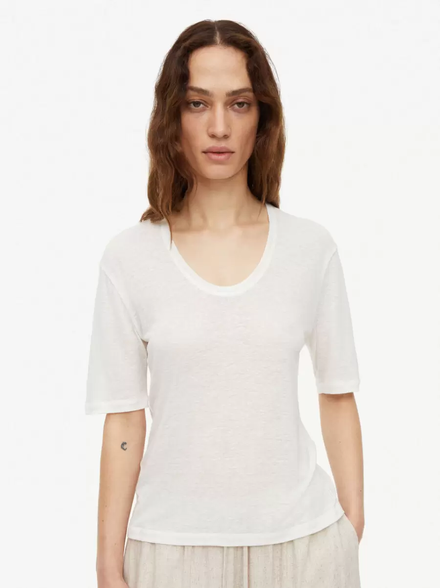 Soft White By Malene Birger T-Shirts Og Sweatshirts Kvinder Amaringa T-Shirt - 2