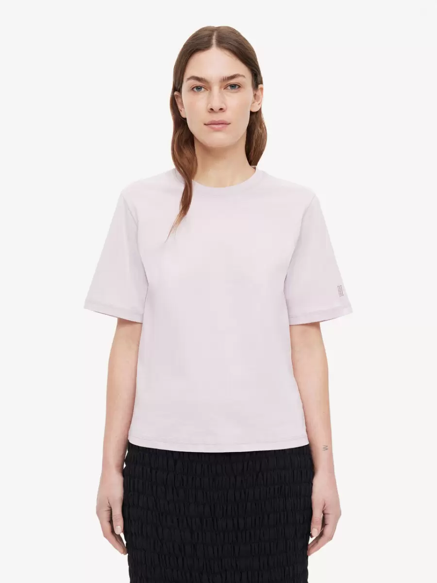 Hedil T-Shirt I Bomuld By Malene Birger Kvinder T-Shirts Og Sweatshirts Pastel Violet - 2