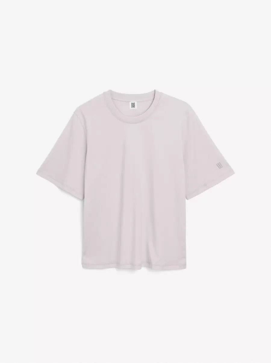 Hedil T-Shirt I Bomuld By Malene Birger Kvinder T-Shirts Og Sweatshirts Pastel Violet - 3