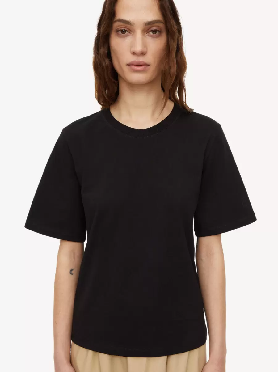 Hedil T-Shirt By Malene Birger Kvinder T-Shirts Og Sweatshirts Black - 2
