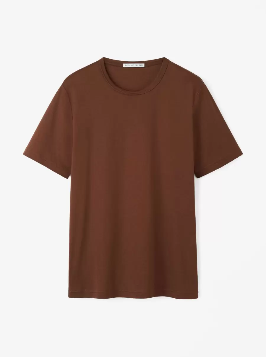 T-Shirts Golden Brown Tiger Of Sweden Producent Olaf T-Shirt Herre - 1