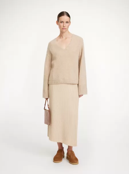 Twill Beige Cimone Sweater Strik Kvinder By Malene Birger