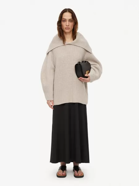 By Malene Birger Kvinder Strik Fevila Oversize Sweater Oyster Gray