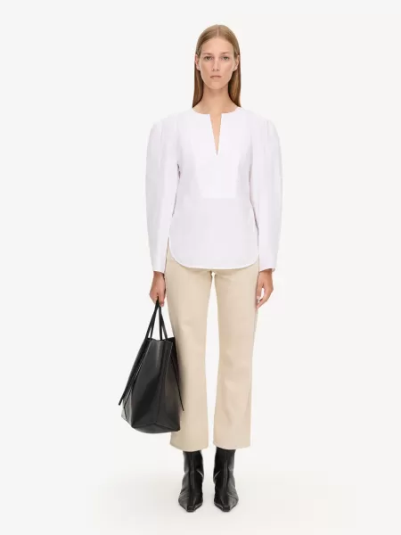 Emely Bluse Skjorter Og Toppe By Malene Birger Kvinder Pure White