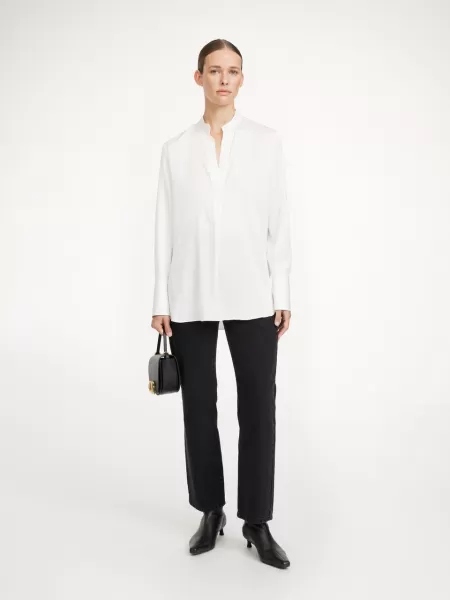 Skjorter Og Toppe Mabillon Silkeskjorte Kvinder By Malene Birger Soft White